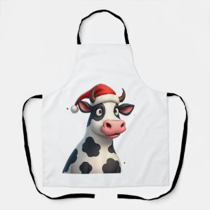 Tablier T-Shirt de Noël Pop Art vache colorée (1)