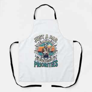 Tablier T-shirt de pêche pour la fête des pères Papa Juste