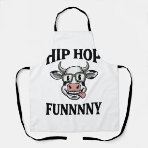 Tablier T-shirt design de gravure vintage de vache hip hop