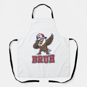 Tablier T-Shirt Dessin de gravure vintage de l'aigle patri