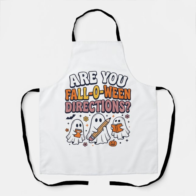 Tablier T-shirt drôle de professeur de fantôme d'Halloween (Recto)