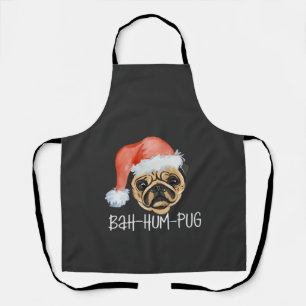 Tablier T-shirt drôle de Pug Noël Maman Papa Chien Oversiz