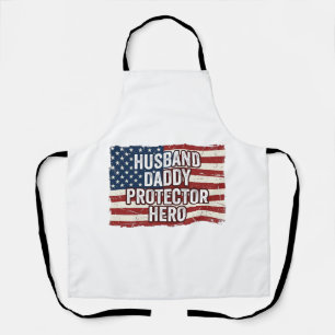 Tablier T-shirt du mari patriote papa protecteur héros dra