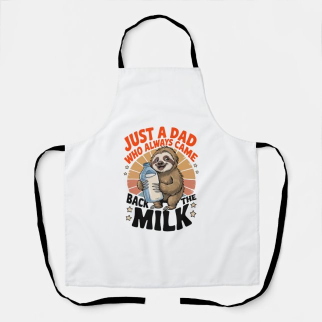 Tablier T-shirt fête des pères avec paresse (Recto)