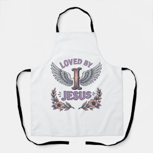 Tablier T-Shirt Floral Vintage Chrétien Aimé Par Jésus De