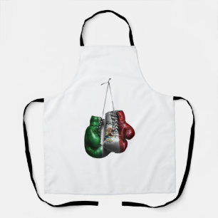 Tablier T-Shirt Gants de Boxe - Drapeau vintage du Mexique