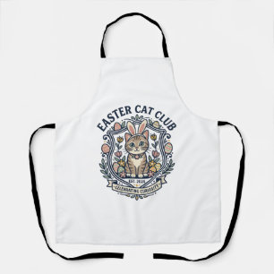 Tablier T-shirt graphique de chat de Pâques - Easter Cat C