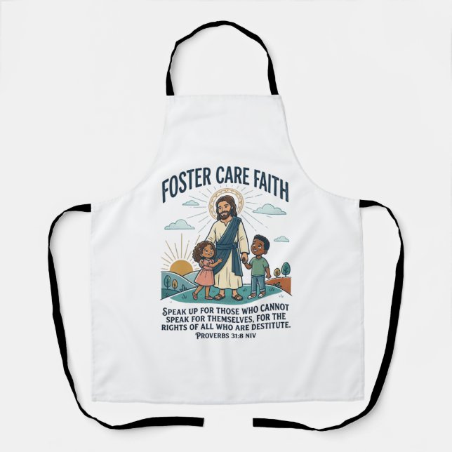 Tablier T-shirt graphique Jésus Adoption Foster Care chrét (Recto)