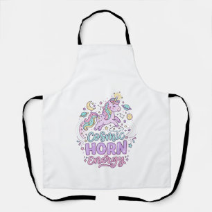 Tablier T-shirt graphique pastel mignon énergie corne cosm