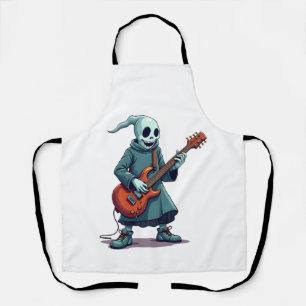 Tablier T-shirt Halloween de musique effrayante avec un fa