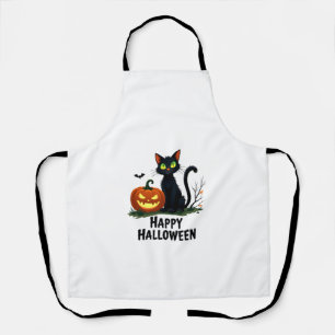 Tablier T-shirt Happy Halloween Sauvetage de chat noir Cit