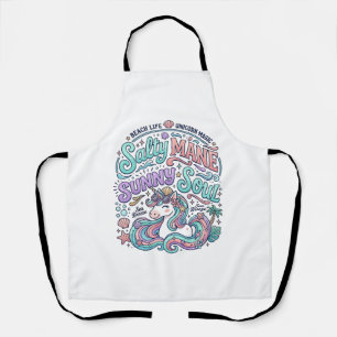 Tablier T-Shirt Licorne Crinière Salée Âme Ensoleillée Sty