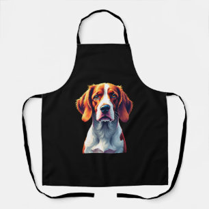 Tablier T-shirt maman papa visage de chien d'art pop Spani