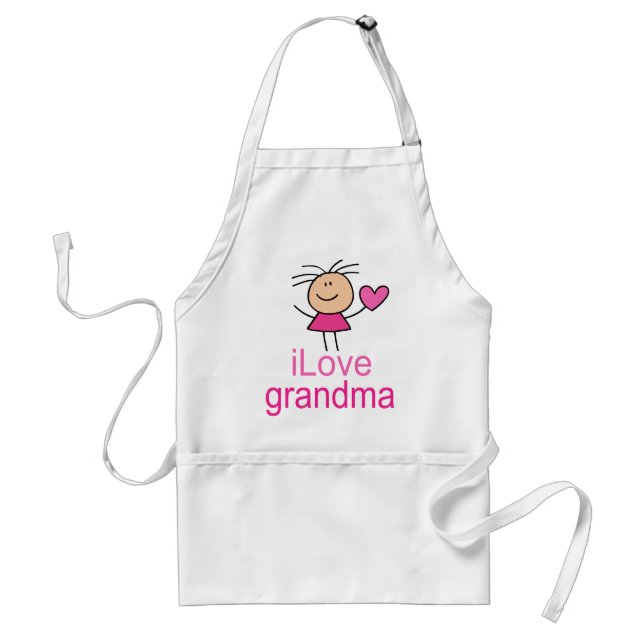 Tablier T-shirt mignon de grand-maman d'amour d'I (Devant)