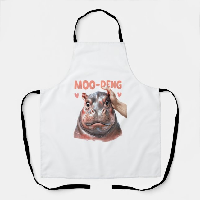 Tablier T-shirt mignon Moo Deng (Recto)