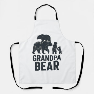 Tablier T-shirt ours ours papy vintage gravure famille our