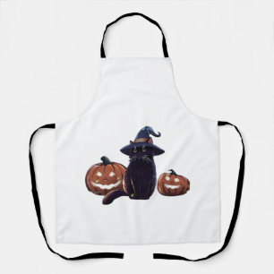 Tablier T-Shirt Oversize chat noir Halloween