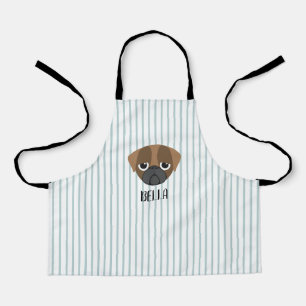 Tablier T-shirt personnalisé Chien Carlin Nom Personnalisé