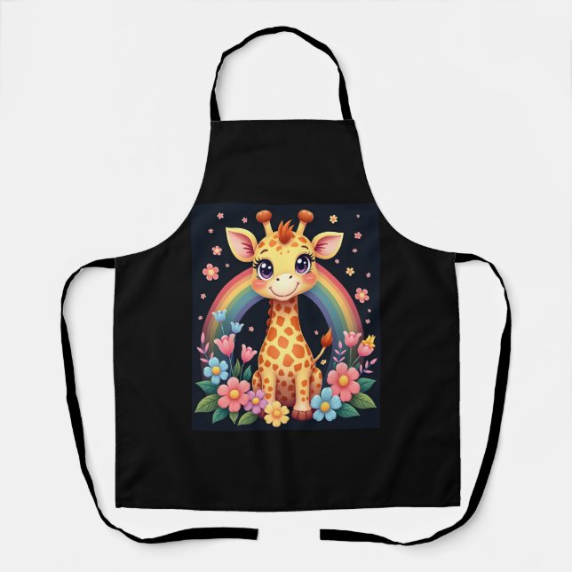Tablier T-Shirt pour les amateurs de girafe (Recto)