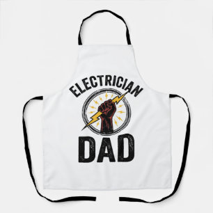 Tablier T-shirt vectoriel avec gravure vintage Papa électr