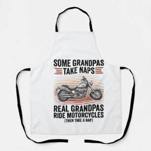 Tablier T-shirt vintage avec gravure de moto de grand-père