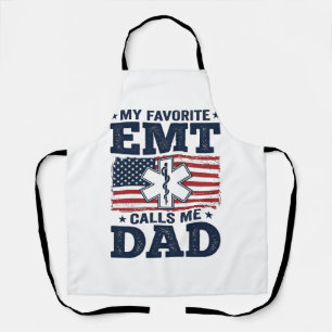 Tablier T-shirt vintage patriotique Mon EMT préféré m'appe