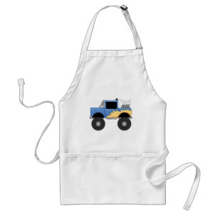Tablier T-shirts et cadeaux bleus de camion de monstre