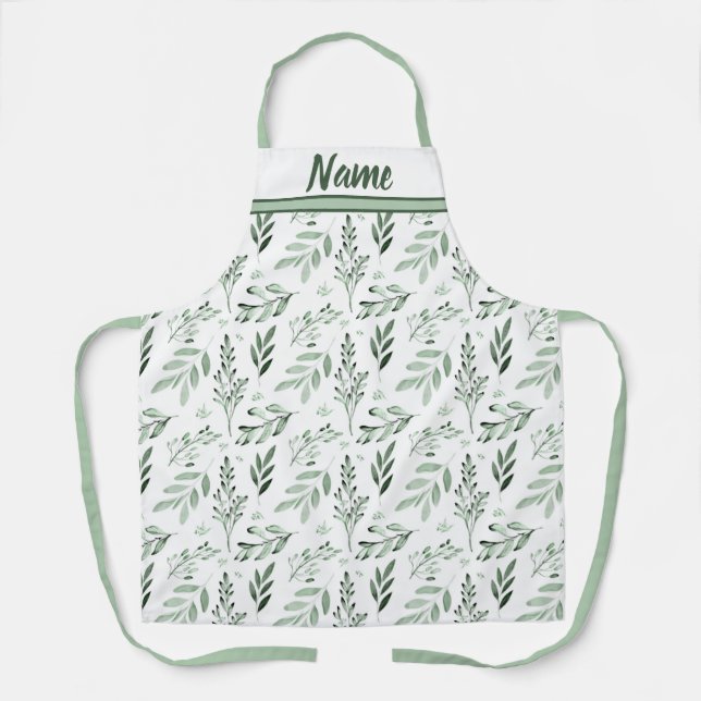 Tablier Tabard à feuilles vertes (Recto)