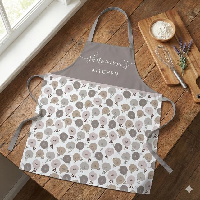 Tablier Tabard à Impression Florale Bohème Partout (This beautiful personalized floral apron would make a great gift for someone special! )