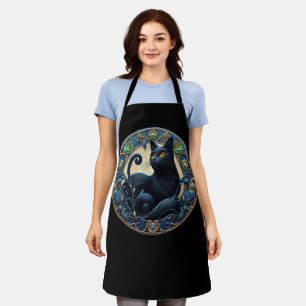 Tablier Tabard Art Nouveau Chat Noir Celtique