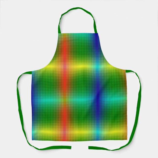 Tablier Tabard de couleur vive avec un motif à carreaux (Recto)