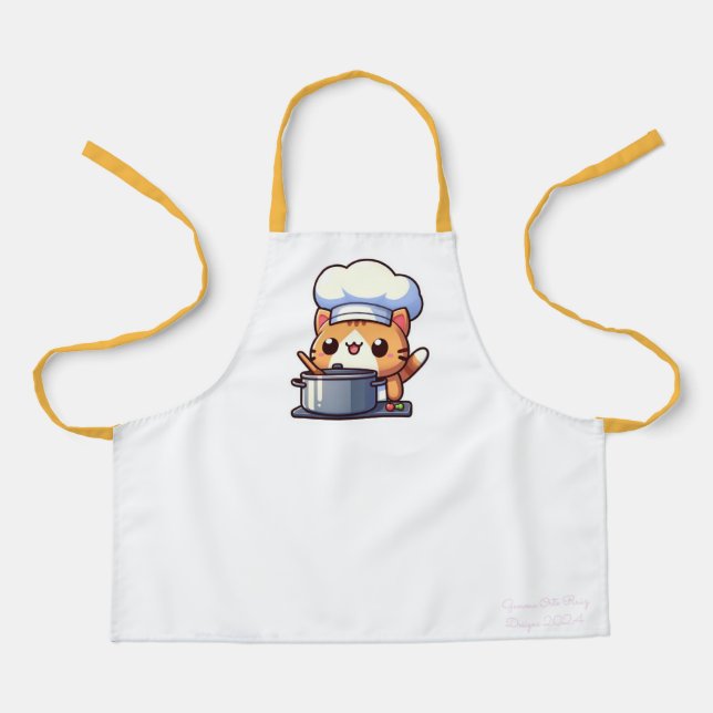 Tablier tabard de cuisine chat kawaii (Recto)