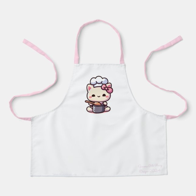Tablier tabard de cuisine pour chat mignon (Recto)