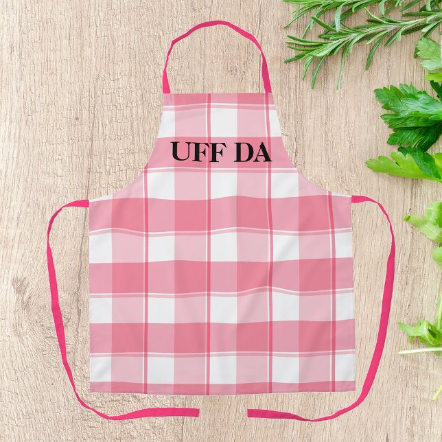 Tablier Tabard de ferme à carreaux rouges Uff Da tout-impr (Créateur téléchargé)