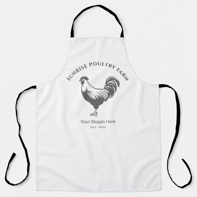 Tablier Tabard de ferme à poulets imprimé partout (Recto)