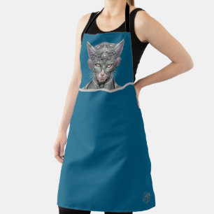 Tablier Tabard d'être félin argenté