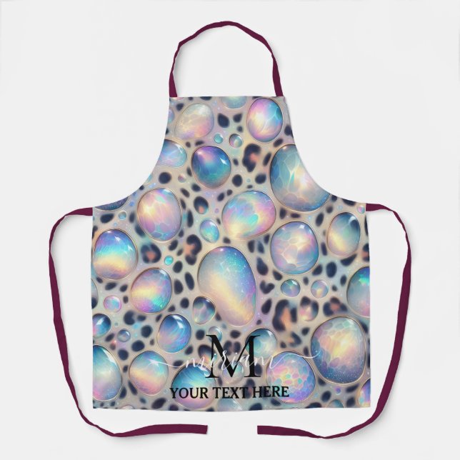 Tablier Tabard Imprimé Léopard Opale Glamour Féminin (Recto)