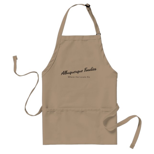 Tablier Tabard Kaki avec logo des Albuquerque Foodies (Devant)