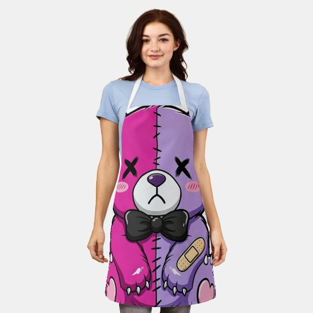Tablier Tabard Ourson Gothique Pastel Mignon Effrayant (Porté)