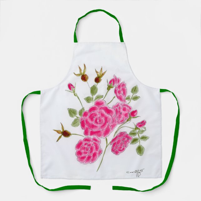 Tablier Tabard Rose Rouge (Recto)