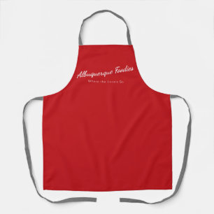 Tablier Tabard rouge avec logo Albuquerque Foodies