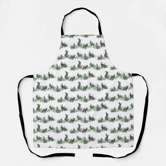 Tablier Tabard tout en impression Prairie de Lapin (Recto)