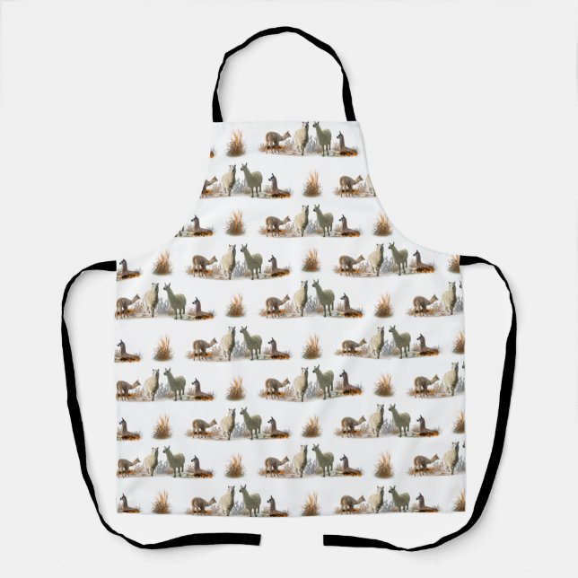 Tablier Tabard tout imprimé Llama Meadow (choisir la coule (Recto)