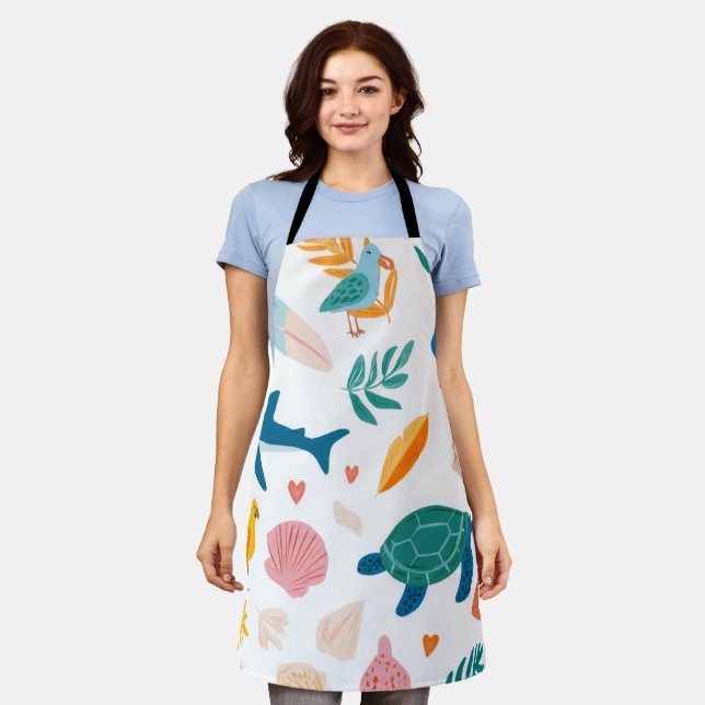 Tablier Tabardier Imprimé Ocean Soul Cadeau (Porté)