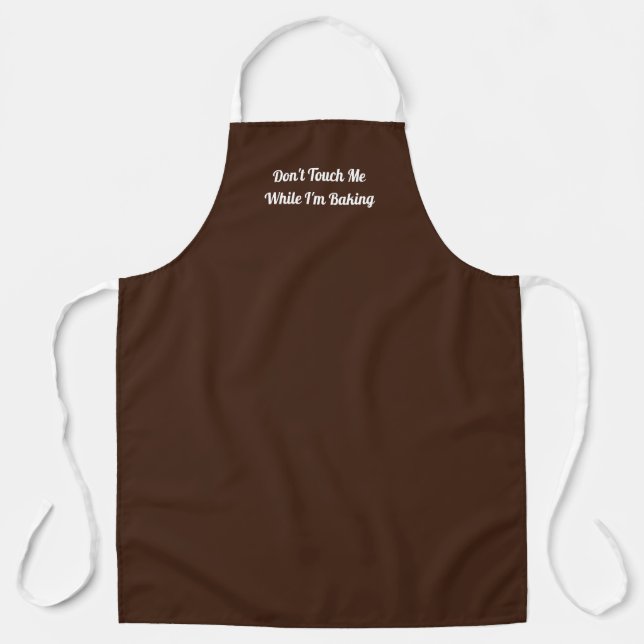 Tablier Tabardier 'Ne touchez pas' en marron (Recto)
