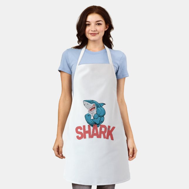 Tablier "Tablier Morsure de Requin – Grillez comme un Préd (Porté)