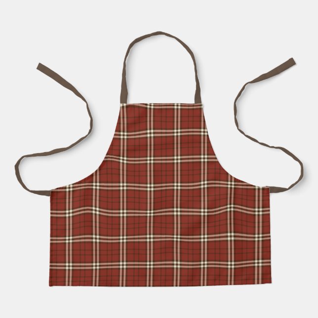 Tablier Tabon rouge Tartan (Recto)