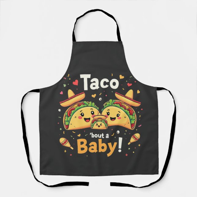Tablier Taco Bout a Baby Pregnancy Faire-part (Recto)