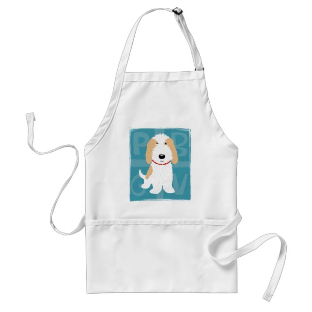 Tablier Tan & Blanc PBGV (Devant)