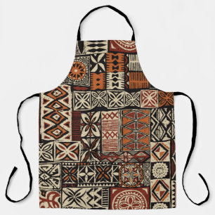 Tablier Tapa tissu tribal de style hawaïen abstrait patchw
